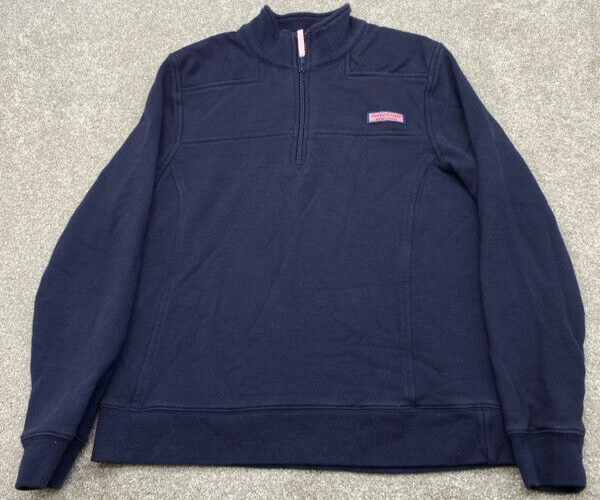 Vineyard Vines Long Sleeve 1/4 Zip Pullover Women's Small Blue