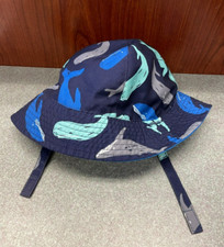 Cat  Jack Child Kid Bucket Hat 6 12 mo Whales Sea Ocean Summer Blue Sun Cap