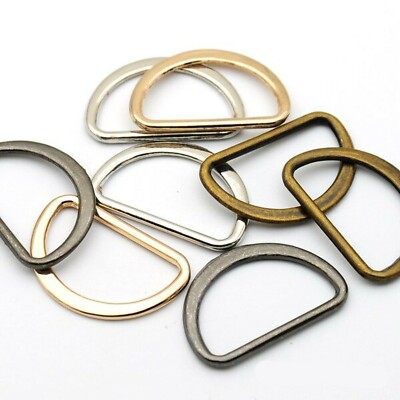 LEGIERUNG Metall D-Ringe GESCHWEISSTE Schnallen ~ 14 mm x 25 mm breit ~ Lederhandwerk Gurtband NEU