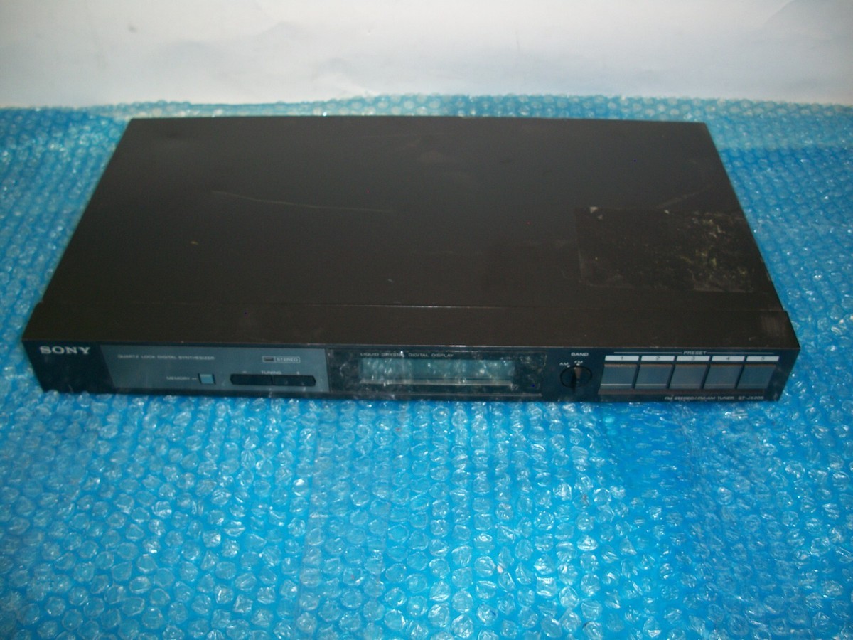 Sony ST-JX205 FM AM Stereo Tuner Vintage Black Deck LCD