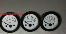 2 52mm Electrical Oil Pressure Temperature Volt White Face Bb