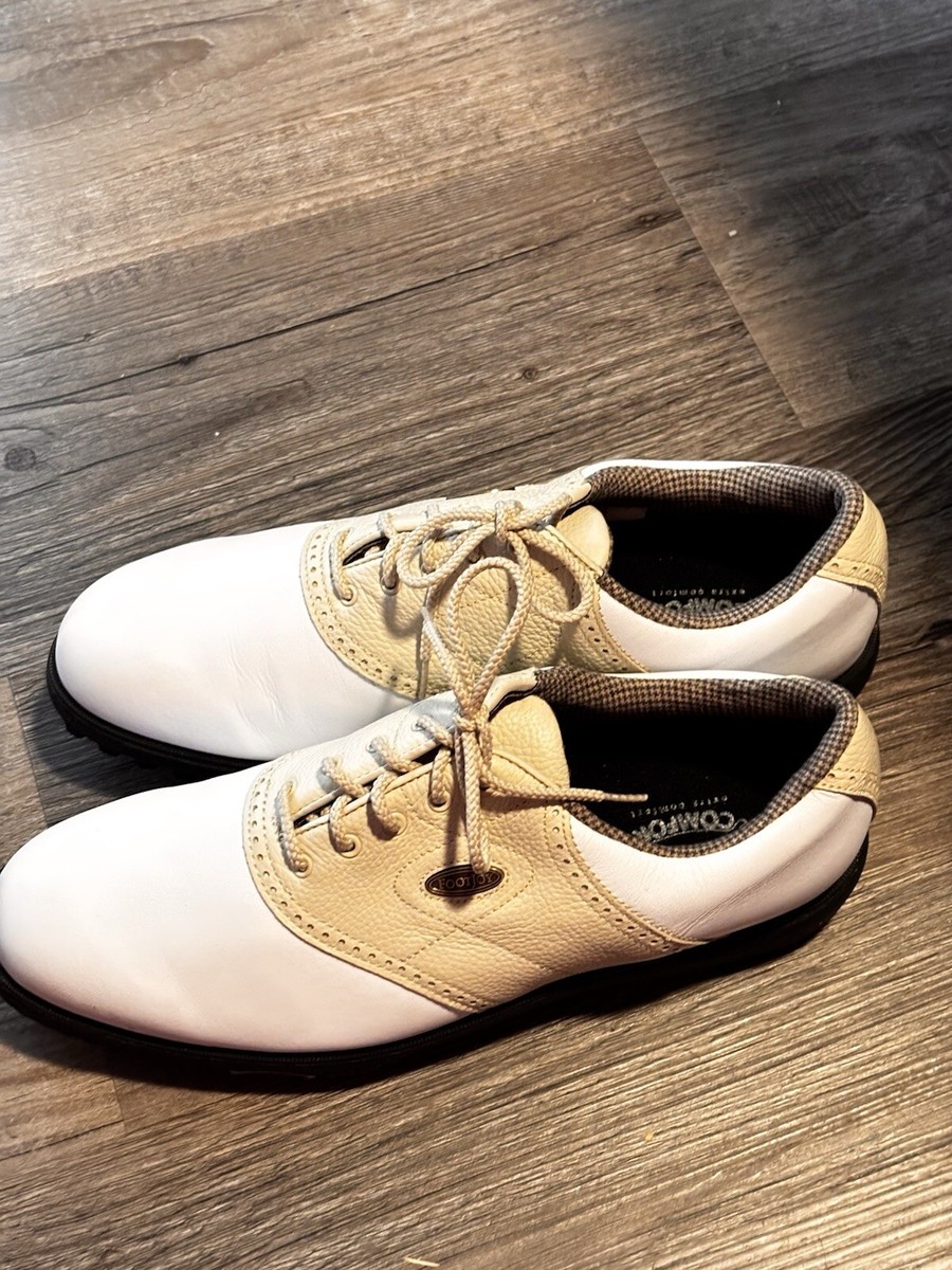 FootJoy Traditions White Beige Tan Golf Shoes 98571 Women's Size