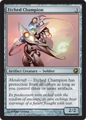 Etched Champion ~ Scars of Mirrodin [ EX ] [ Magic MTG ]