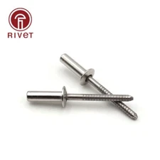 M6.4 200PCS Round Head Closed End Blind Rivet Sealed Hollow Rivets Blind Rivets 