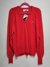 Wilson Staff Mens V-Neck Golf Sweater Size Large USA Made Bear's Paw C.C.
