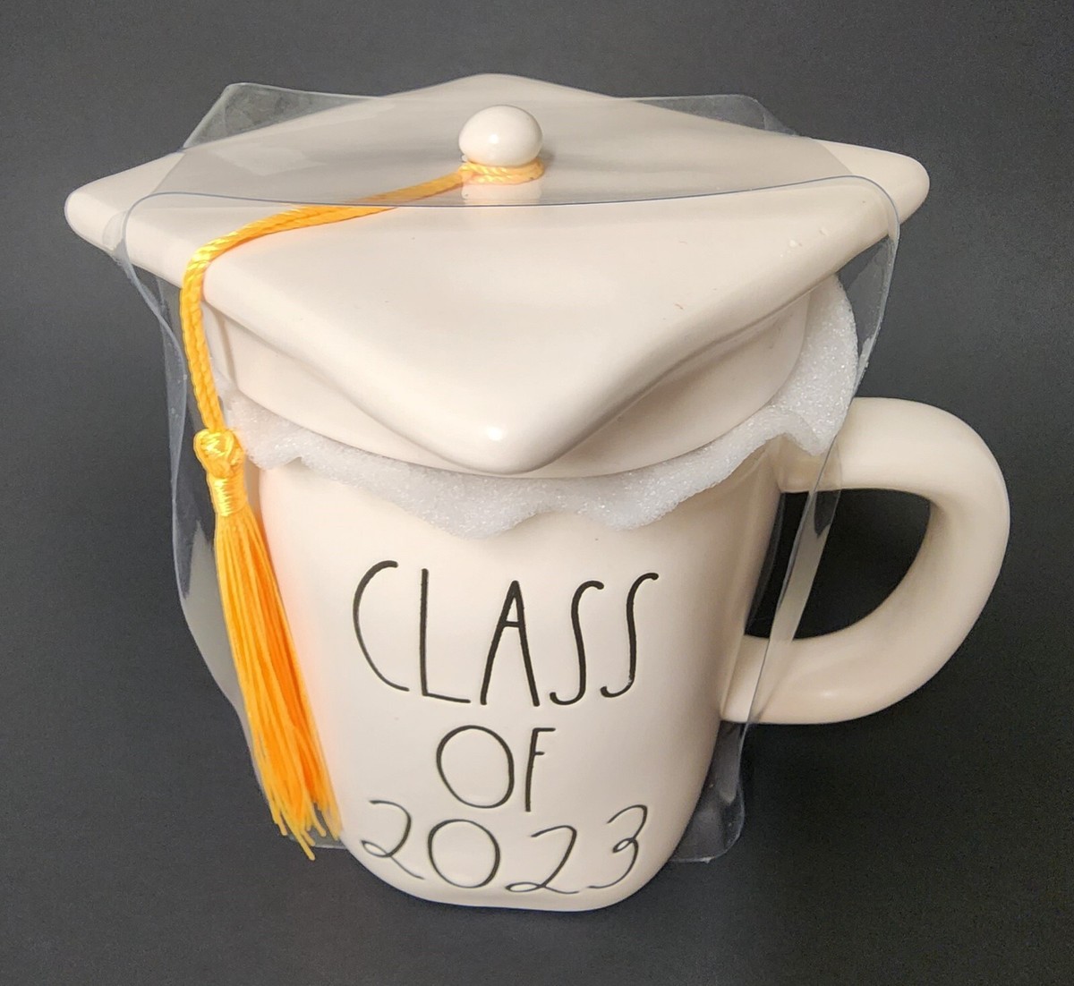 CLASS OF 2023 White Graduation Coffee Mug Cup with Topper Cap Tassel by Rae  Dunn