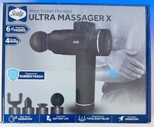 NEW Sealy Ultra Body Massager X 4 Heads Brand New Massage Gun , Rubber Finish