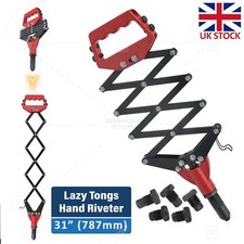 Expert Heavy-Duty Lazy Tong Pop Riveter Single pull Action Riveter Fast Riveting
