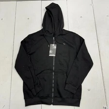 J.Come Black Full Zip Hooded Jacket Mens size Medium