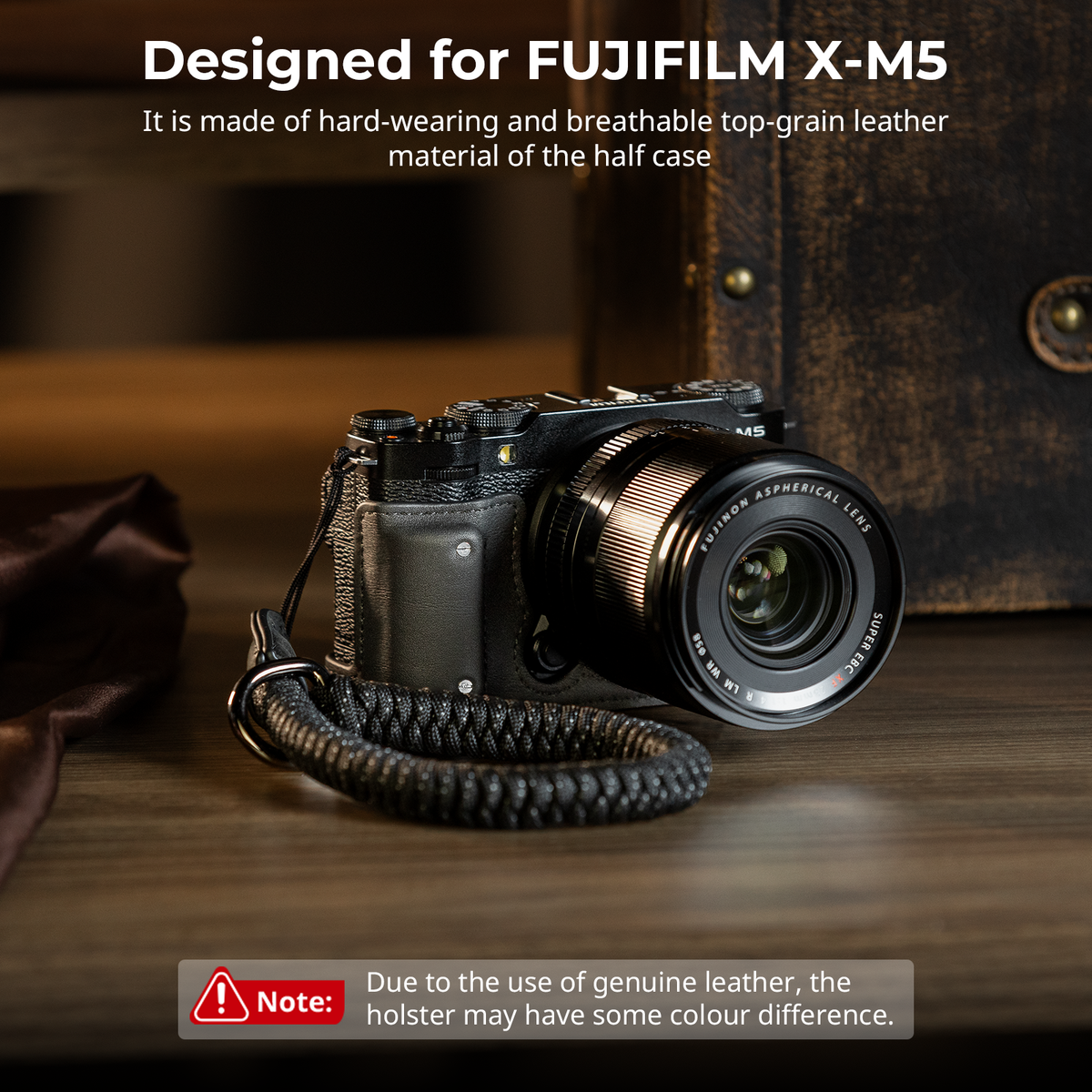 killifish leather m5 ブラック SmallRig XM5 Camera Leather Half Case Kit w/ Wrist Strap for