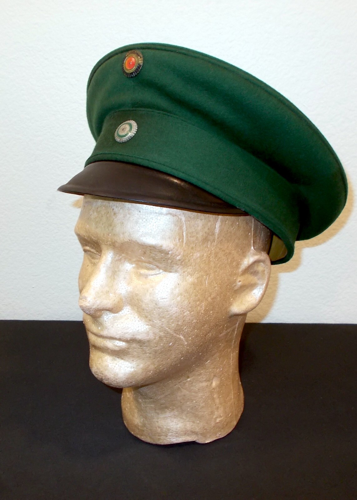WW1 Imperial Prussian Saxony Jäger Schirmmütze - OFFICER VISOR CAP - NAMED!