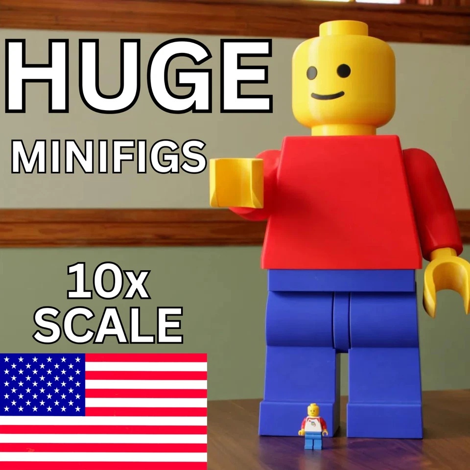 Minifigura LEGO Minifigura GIGANTE JUMBO Personalizada 10:1 ~18" MEGA - ¡ELIGE COLORES! Foto 2 de 4