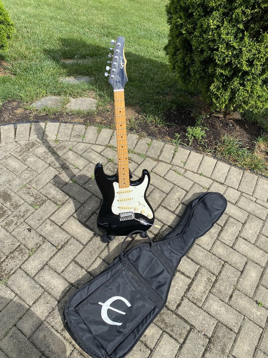 Vintage Epiphone By Gibson Black Electric Guitar Korea With Vintage Epiphone By Gibson Black Electric Guitar Korea With