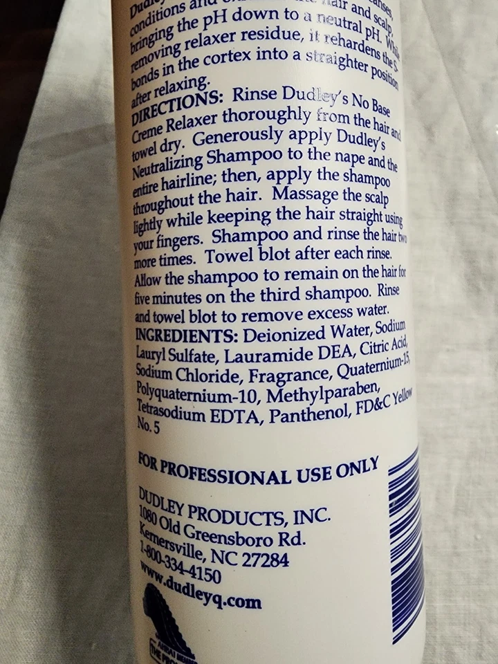Dudley's Q Champú Limpiador Neutralizante Elimina Residuos PH Adecuado del Cabello, Nuevo 32oz Foto 3 de 4