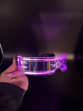 Led Futuristic COOL DJ Glasses Cyber Punk Mardi Gras New Year Luminous Party