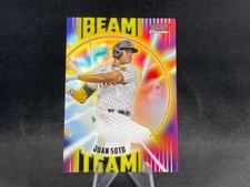 2022 TOPPS STADIUM CLUB CHROME JUAN SOTO BT-4 BEAM TEAM RED REFRACTOR 4/5 PADRES