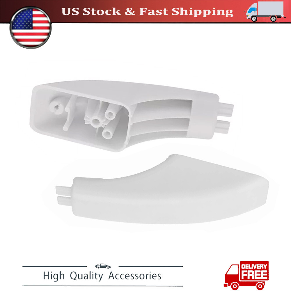 2x White Oven Door Handle End Caps WB07K10043 Compatible with GE Range Stove WB7T10144