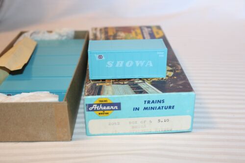 HO Scale Athearn, Set of 6, 20' Showa Corrugated Containers, Blue, #2062 BNOS - Picture 2 of 3