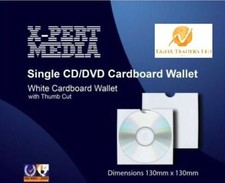 100 CD DVD WEISS KARTON KARTE DAUMENSCHNITT H&Uuml;LLE GELDB&Ouml;RSE VERSANDTASCHE AUFBEWAHRUNGSBOX