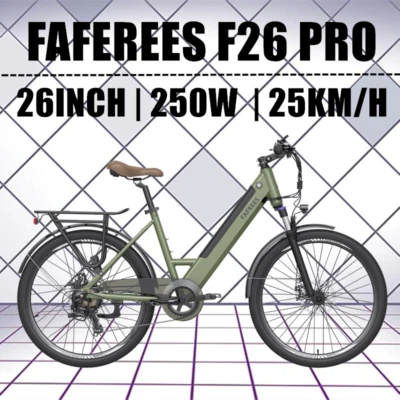 FAFREES Elektrofahrrad Mountainbike 26 Zoll E-Bike 250W Shimano Pedelec Citybike 25km/h