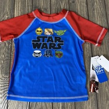 Star Wars Red Blue UPF 50 Sun Swim Shirt 2T