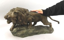 Antique THOMAS CARTIER Bronzed Sculpture Snarling Lion Sculpture