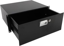 4U/3U/2U/1U Rack Drawer DJ Locking Drawer w/Key Steel Equipment, Safety Design