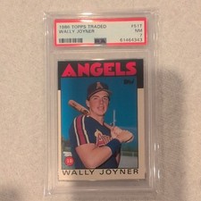 1986 Topps Traded #51T Wally Joyner Rookie Baseball Card PSA 7 Near Mint. rookie card picture