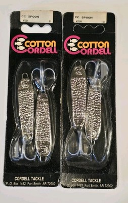 Cotton Cordell CC Hammered Spoon Fishing Lure 2 Pack K7034 Chrome 2 1/2''