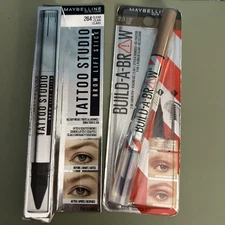2 Maybelline New York Tattoo studio Brow Lift Stick #264 & Build A Brow Blonde