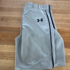 Under Armour Youth XL YXL Gray Unisex Baseball Pants Athletic Sportswear