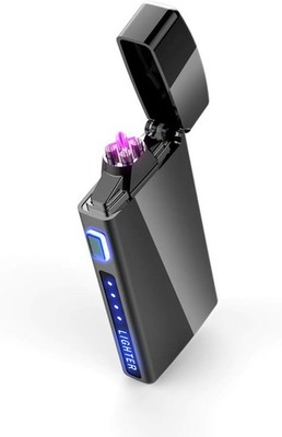 Dual Arc Plasma Lighter with LED Battery Indicator and Box