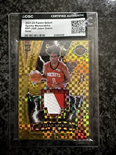 Jalen Green [Gold Prizm] #SP-JGR 2021 Panini Select Sparks card