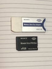 OEM Sony 4GB Memory Stick Pro Duo Magic Gate  Sony Duo Adapter MSAC-M2