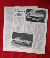 TVR 3000 M 1973 ORIGINAL VINTAGE ROAD TEST REVIEW ARTICLE