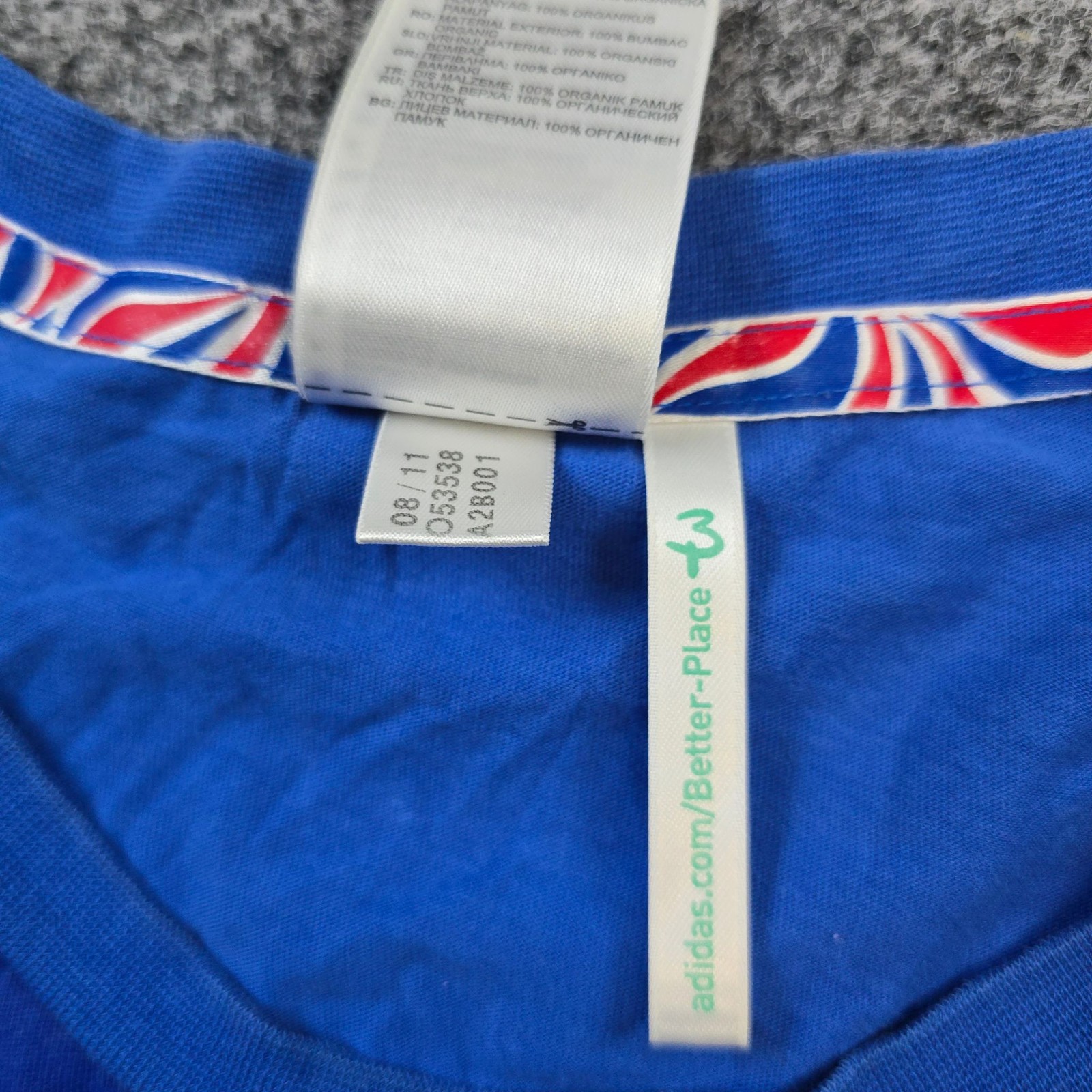 Team GB Shirt Men XLARGE Blue Adidas London 2012 Olympic Football Cotton Size XL image 3
