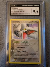 CGC 9.5 MINT+ Pokemon Skarmory 26/107 EX Deoxys Card 2005 (Scatch On The Front)