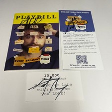 Daniel Radcliffe Signed Every Brilliant Thing Playbill & Inserts - Harry Potter