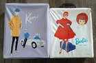 Vtg 1962 Ken Doll Lavender Ponytail Carrying Case 1963 Barbie Bubble Cut Case