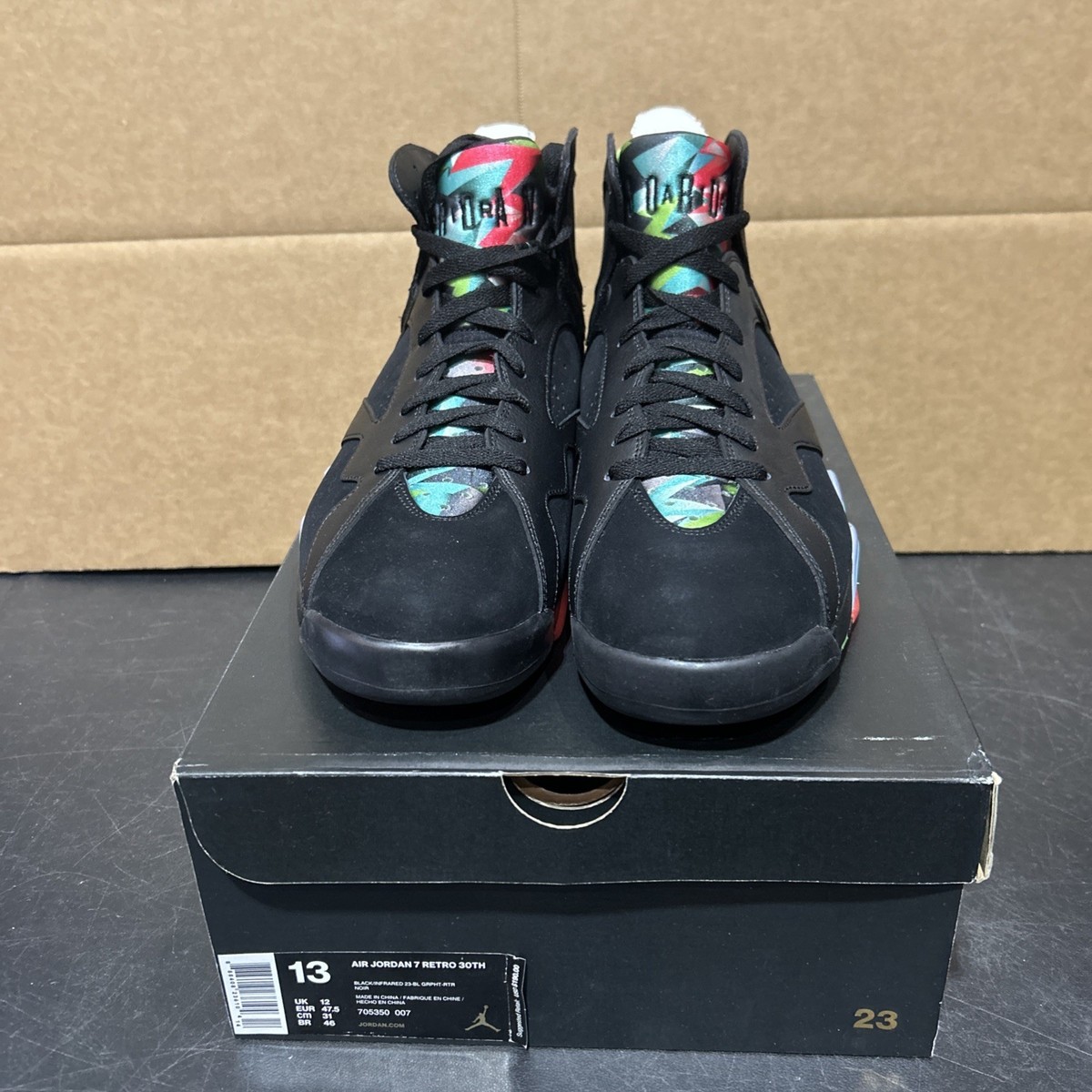 Air Jordan 7 Retro 30th Barcelona Nights 705350-007 MENS SIZE 13