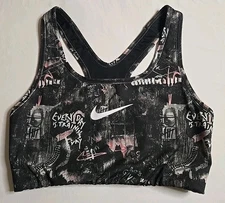 Nike Women's Dri-Fit Sports Top Bra,  Graffiti Print, Size M