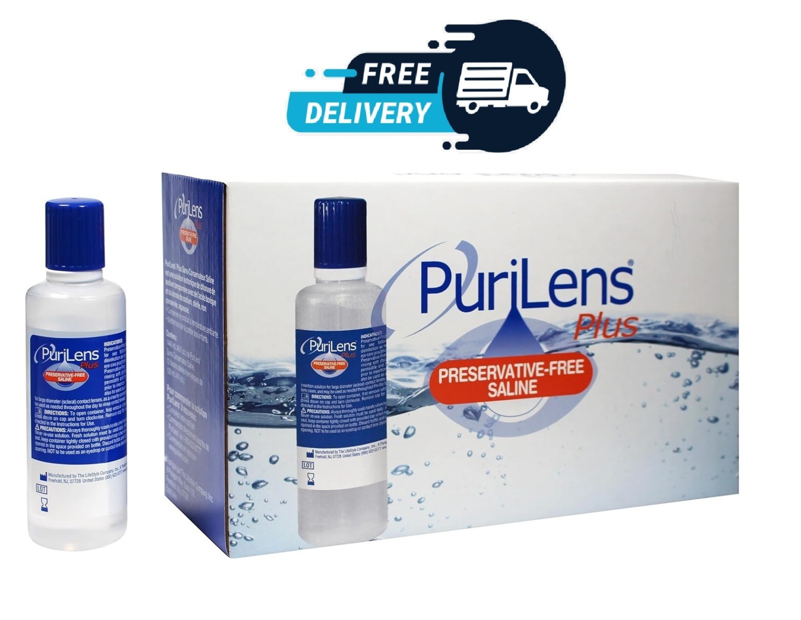 Purilens Plus Preservative-Free Contact Lens Saline 120ml (4