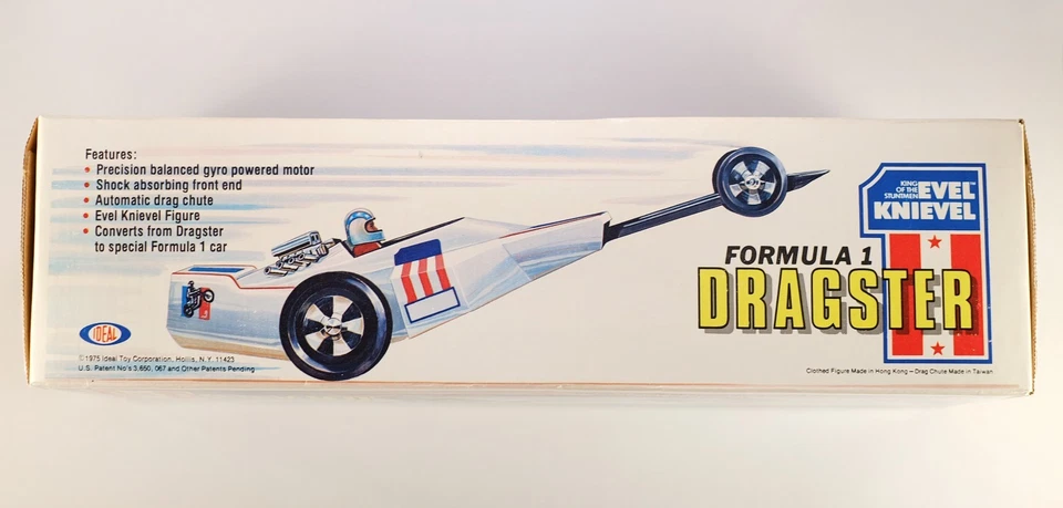 1975 Evel Knievel Formula 1 Dragster by Ideal – Vintage, Mint in Unopened Box - Image 3 of 4