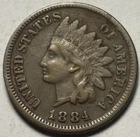 1884 Indian Head Cent — Ch. VF+ Condition 🔥 Better Date