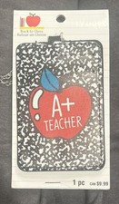 A Teacher ID Holder Lanyard W/Nickel Free Chain/Necklace New With Tags Clean 