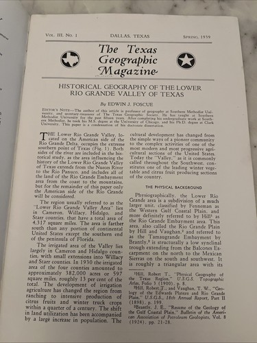 Texas Geographic Magazine, 1939 Rio Grande Valley Texas Geographic Society D6 - Picture 2 of 7