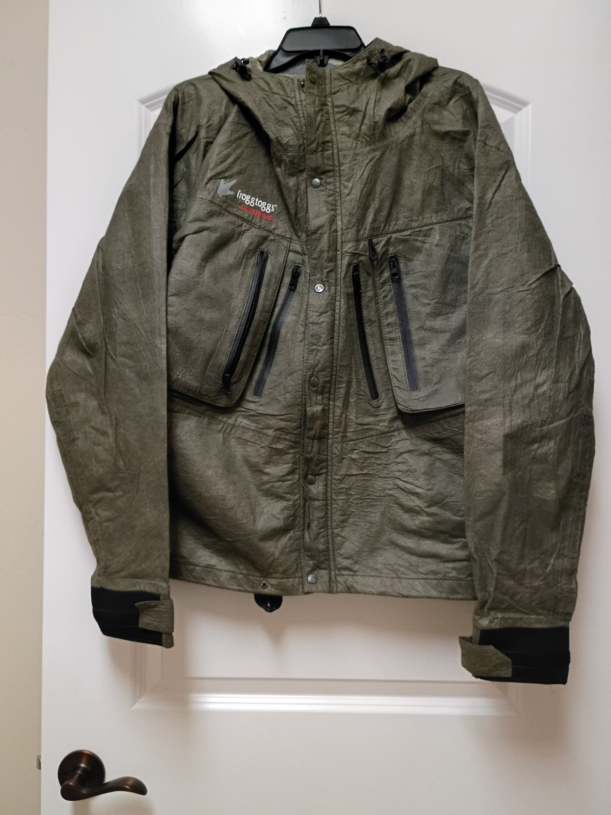 Frogg Toggs Heavier Hooded Rain Jacket w/Snap & Zip Front - 