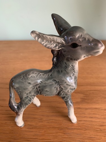 Vintage  Grey Donkey Foal Figurine