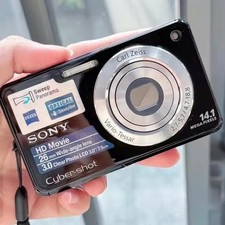 Sony DSC-W560 14.1MP 4x Optical Zoom CCD Vintage Digital Camera Black Tested