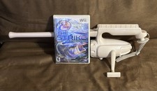 NINTENDO WII BASS PRO SHOPS THE STRIKE FISHING GAME, MANUAL AND FISHING ROD